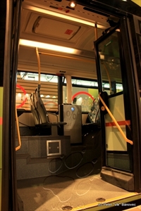 Vozidlo VOLVO 7700 bolo opatrené interiérovou klimatiáciou pre komfort cestujúcich - tá veľká krabica :D